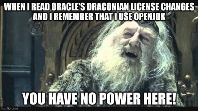 Gandalf yelling at license changes