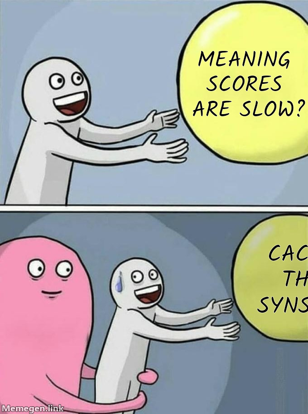 Meaning scores are slow?