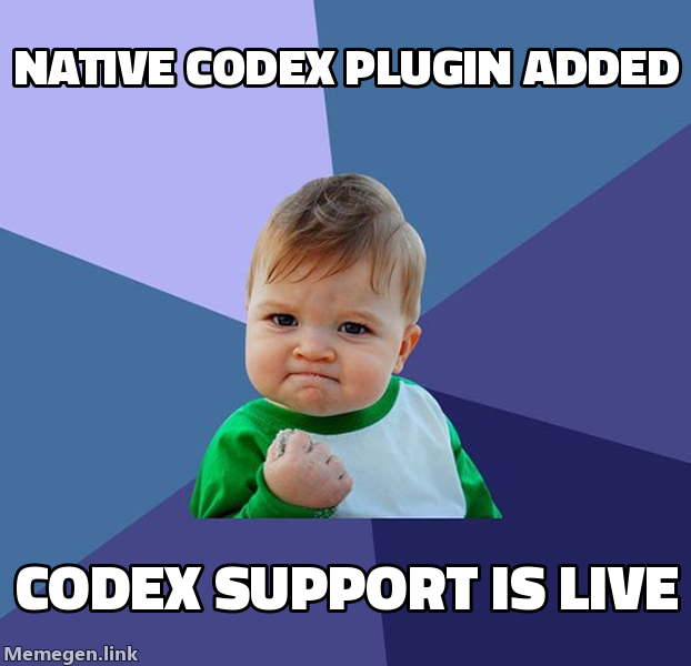 native Codex plugin added