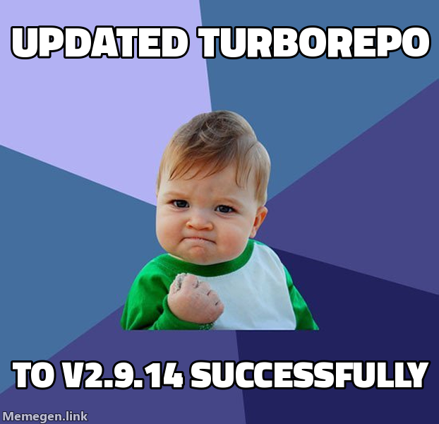 Updated TurboRepo to v2.9.14 successfully