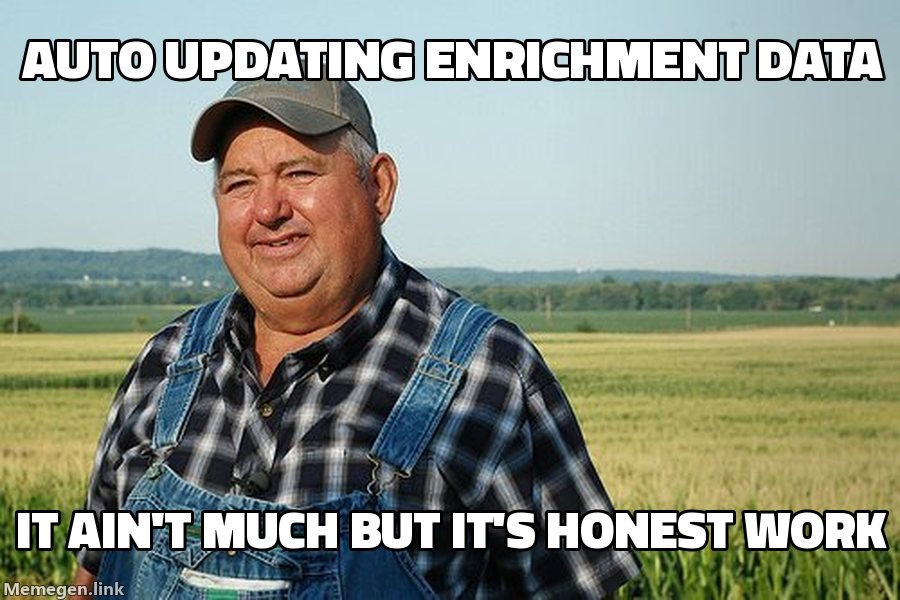 Auto-updating enrichment data