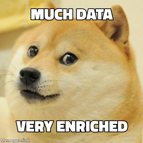 Much data, very enriched