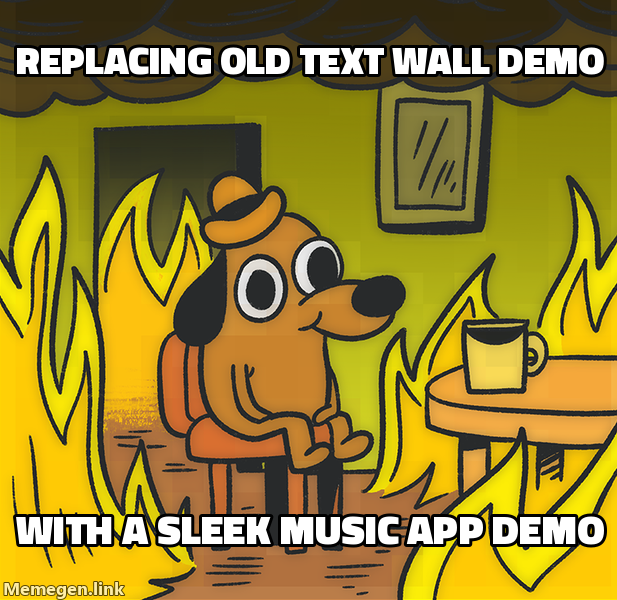 Replacing old text wall demo