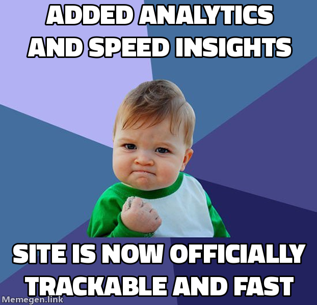Added Analytics and Speed Insights