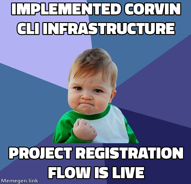 Project registration flow is live