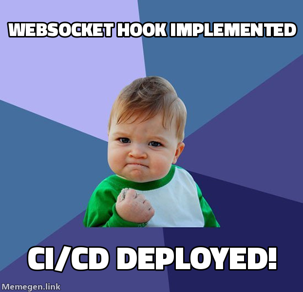 WebSocket hook implemented and CI/CD deployed!