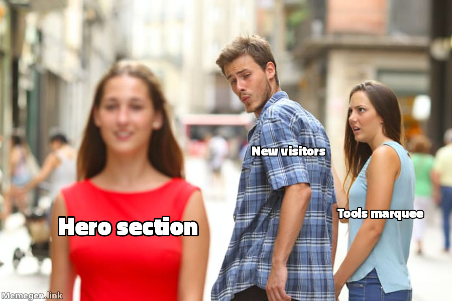 Revising the landing page flow
