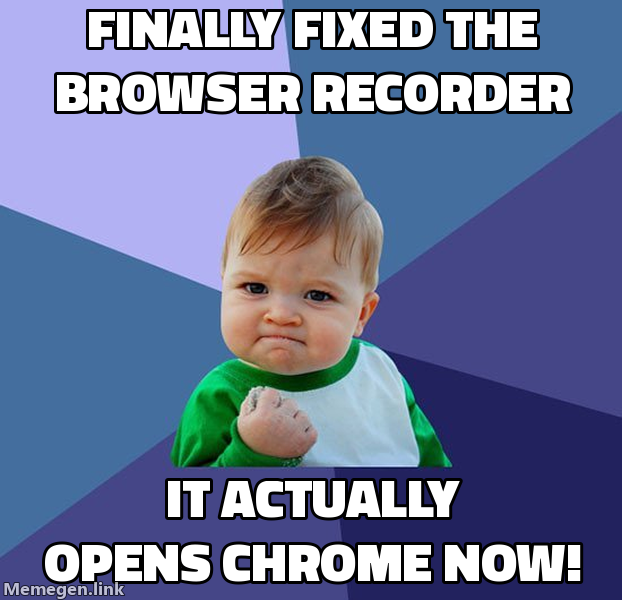 Finally fixed the browser recorder