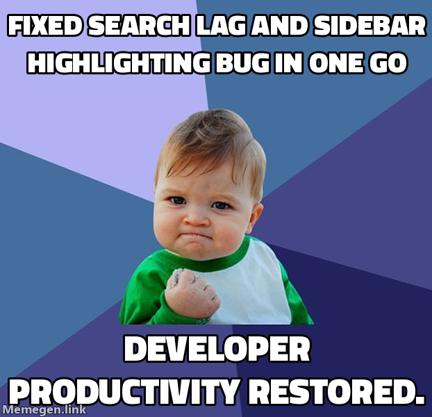 Developer productivity restored.