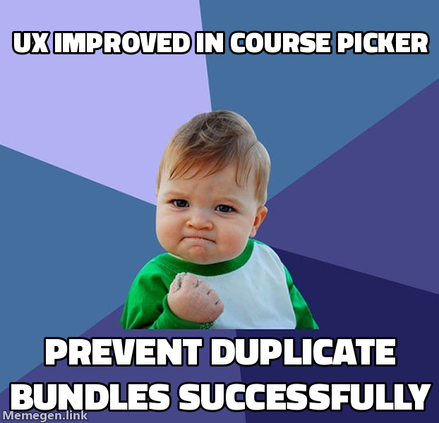 UX improved in course picker