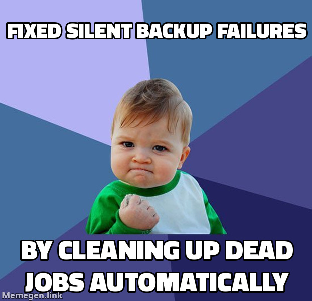 Fixed silent backup failures