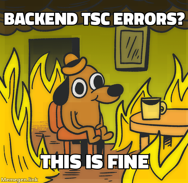 backend tsc errors?