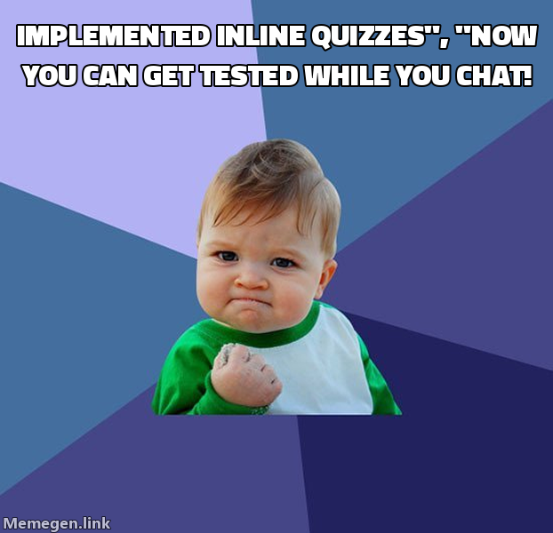 Implemented inline quizzes